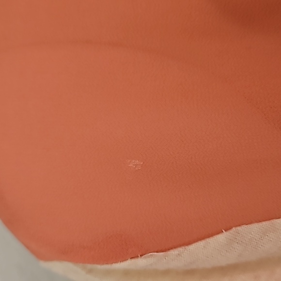 3/$30 VTG UMGEE Blush Sheer Chiffon Long Sleeve High-Low Tunic Blouse FLAWED - Picture 6 of 7